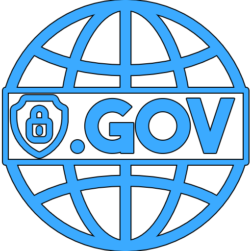 Globe icon with a lock symbol and ".GOV" in the center
